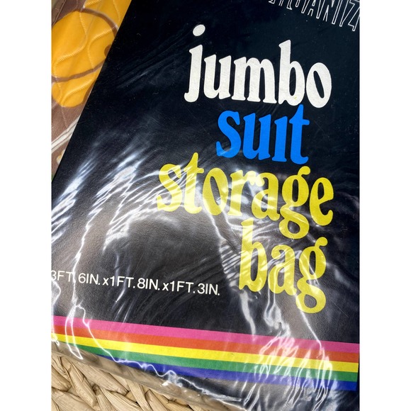 Vintage 70s Hanging Garment Jumbo Bag Closet Organizer Storage Rack Floral NEW - Picture 13 of 13